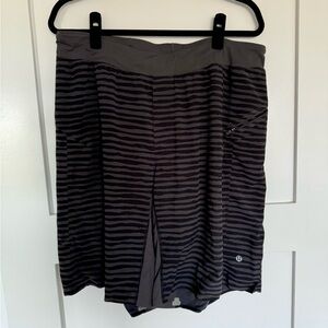 lululemon athletica Men's Athletic Shorts - Black and Gray Stripes